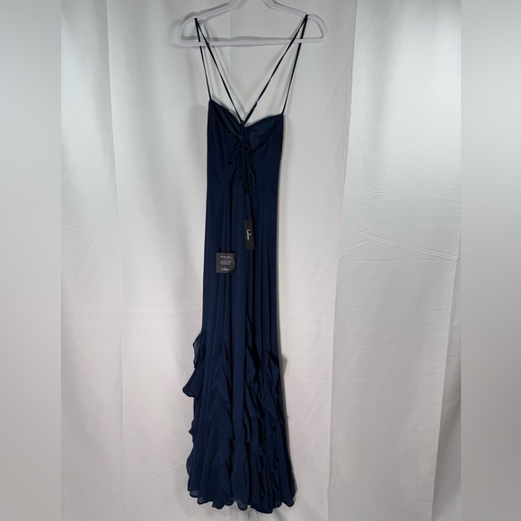 Lulus Elegant Navy Blue Evening Gown M - Picture 9 of 11